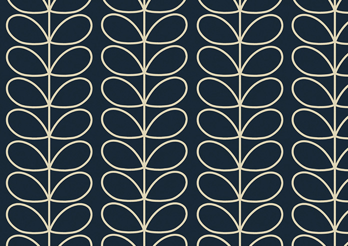 Orla Kiely Linear Stem, Navy Whale - Roman Blind - Image 7